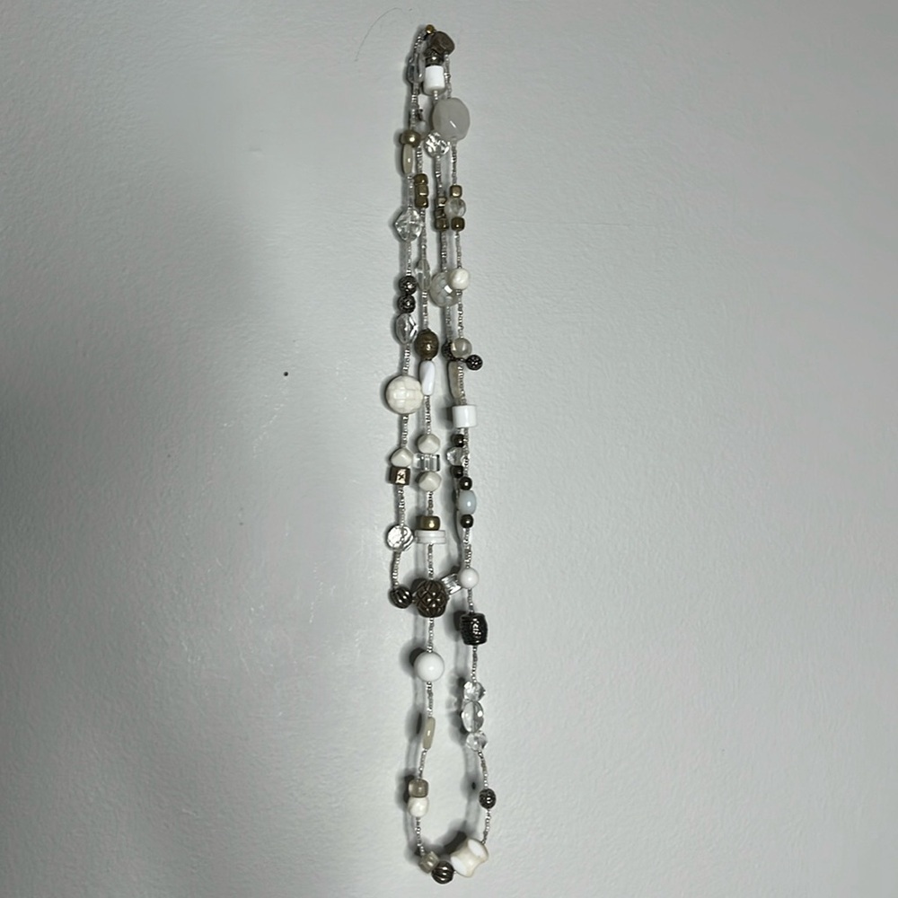 Women’s Long White Multi Wear Necklace
